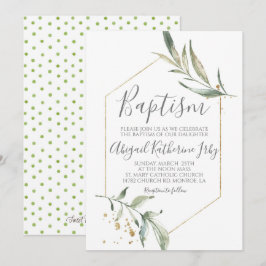 Convite Greenery Baptism