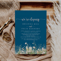 Greenery Boho Wildflower Marinho Elopement Recepçã