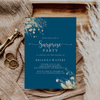 Greenery Boho Wildflower Marinho Partido Surpresa