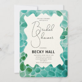 Convite Greenery Border Bridal Shower Invitation