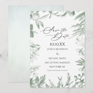 Convite Greenery Botanical Deixa a Data