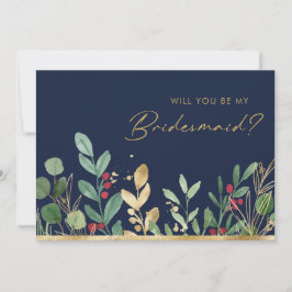 Convite Greenery de Natal | Proposta de Bridesmaid de Mari