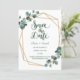 Convite Greenery Elopement Save The Date Invitation