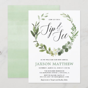 Convite Greenery eucalipto neutro em relação ao gênero 