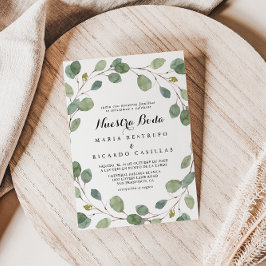 Convite Greenery Eucalyptus Foliage Nuestra Boda Wedding