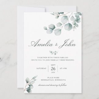 Convite Greenery Eucalyptus Invitation