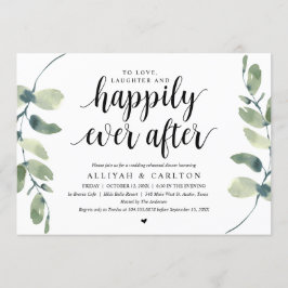 Convite Greenery Eucalyptus, Janto de ensaio de casamento