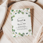 Convite Greenery Eucalyptus Sweet 16 Festa de aniversário<br><div class="desc">Este convite de aniversário verde eucalipto doce 16 é perfeito para um aniversário simples. A design apresenta galhos e folhas de eucalipto verde botânico desenhados à mão.</div>