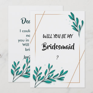 Convite Greenery Floral Gold Foil Deixa Bridesmaid