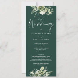 Convite Greenery Floral Monogramas Detalhes do Casamento E