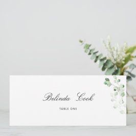 Convite Greenery Floral Wedding Place Card