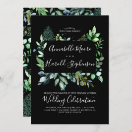 Convite Greenery | Floresta | Casamento Modern Watercolor