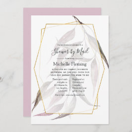 Convite Greenery Geométrico Baby ou Chá de panela por Mail