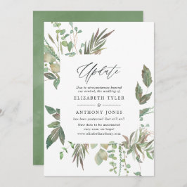 Convite Greenery Geométrico Wedding Update
