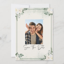 Convite Greenery Photo Save The Date Invitation