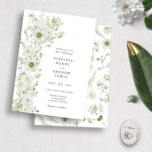 Convite Greenery Rustic Boho Invitation (Criador carregado)
