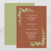 Greenery sobre Terracotta Wedding