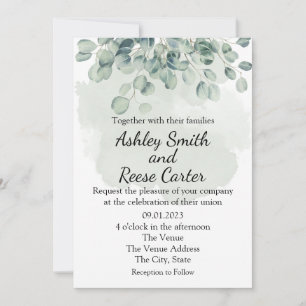 CONVITE GREENERY WEDDING PERSONALIZADO SALVE AS DATAS