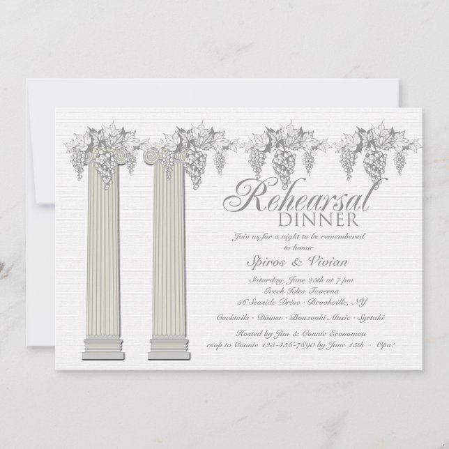 Convite grego do caso (Frente)