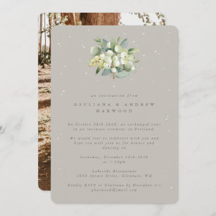 Convite Greige Snowberry+Eucalyptus Reception Foto