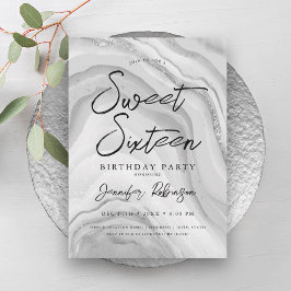 Convite Grelha Glitter Glica Glica Glica 16 Elegante