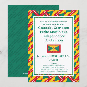 Convite GRENADA INDEPENDÊNCIA CELEBRAÇÃO Grenadiana Sinali
