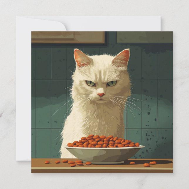 Convite Greve de Comida de Gato (Frente)