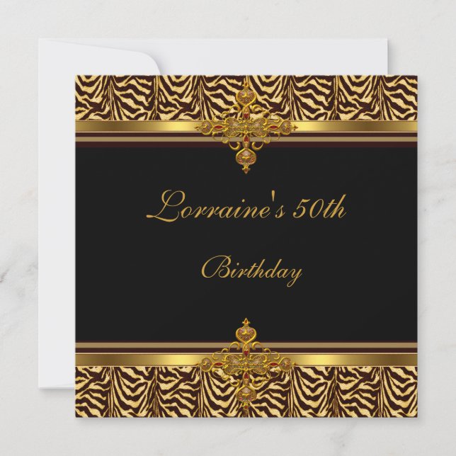 Convite Greve de Zebra de Ouro Preto com Festa de aniversá (Frente)