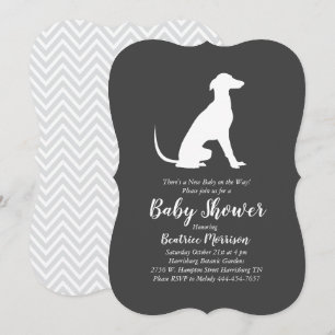 Convite Greyhound Chá de fraldas Sexo Neutro