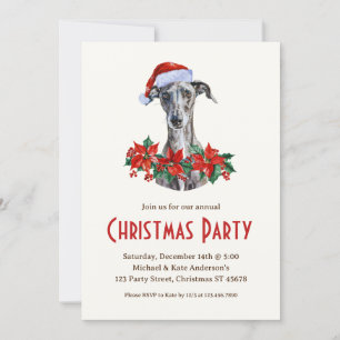 Convite Greyhound numa festa de Natal de Cinza de Papai No