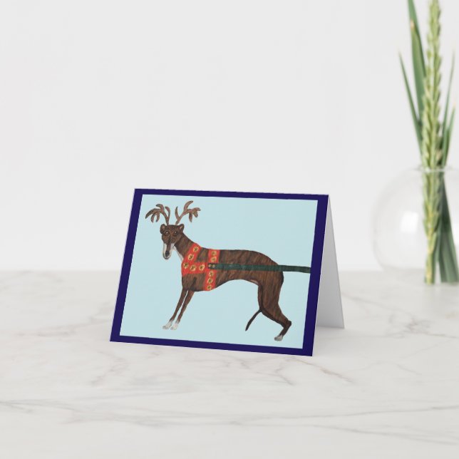 Convite Greyhound Rena de Papai Noel (Frente)