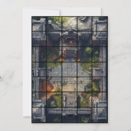 Convite Gridmap de Papel Courtyard 5x7