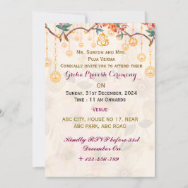 Convite Griha Pravesh