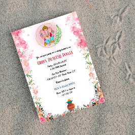 Convite Griha Pravesh, Indígena Hindu, Floral