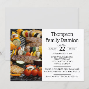 Convite Grill do CHURRASCO de Reunião Familiar