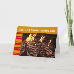 Convite Grill Master Luau Party invitation