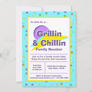 Convite Grillin & Chillin Family Reunion Cookout