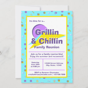 Convite Grillin & Chillin Family Reunion Cookout