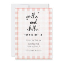 Grillin' e Chillin' Gingham CHURRASCO Invitation