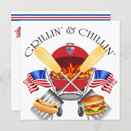 Convite Grillin' e Chillin' Invitation