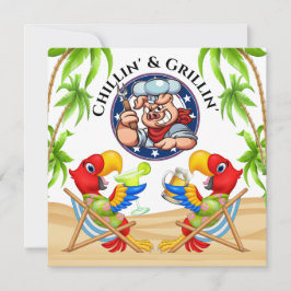 Convite Grillin' e Chillin' Invitation