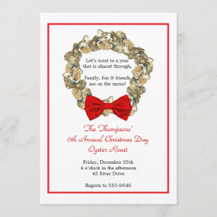 Convite Grinalda litoral da ostra do Natal