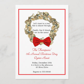 Convite Grinalda litoral da ostra do Natal