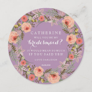 Convite Grinalda Pastel você será meu Lilac da dama de