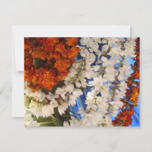 Convite grinaldas de flores indianas