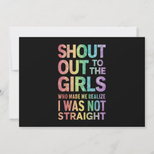 Convite Grite Para As Raparigas Orgulho gay Rainbow Flag L