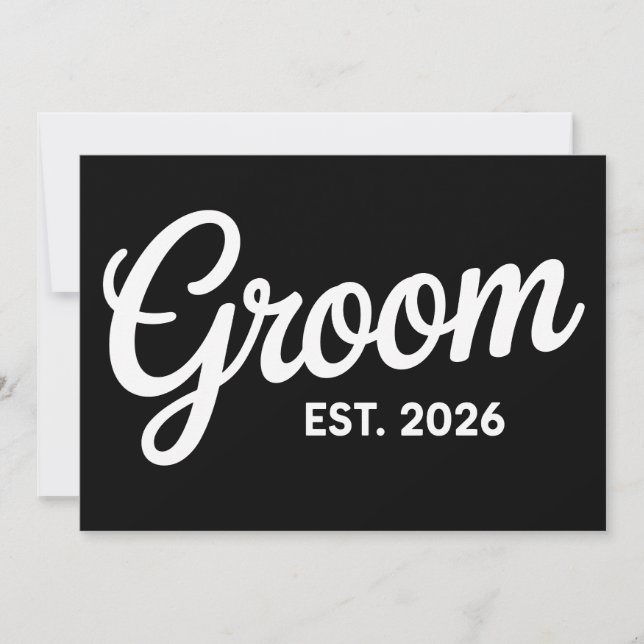 Convite Groom Est 2026 Matching Getting Ready Wedding (Frente)