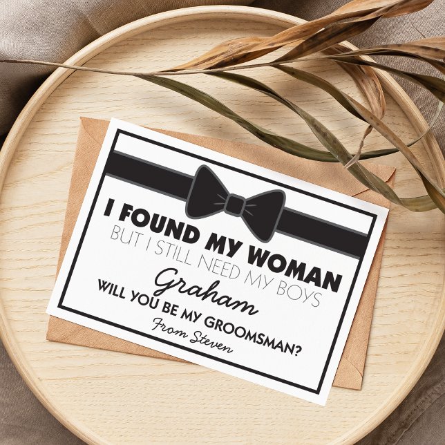 Convite Groomsmen Wedding Bow Tie (Criador carregado)