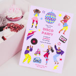 Convite Groovler Roller Disco Girl Purple Party Retro<br><div class="desc">O tema do convite de festas da garota Groovy Birthday para o seu anos 80 perfeito do ano 90 Roller Disco Geração Retroativa 16. Arte original de Caroline Bonne Müller.</div>