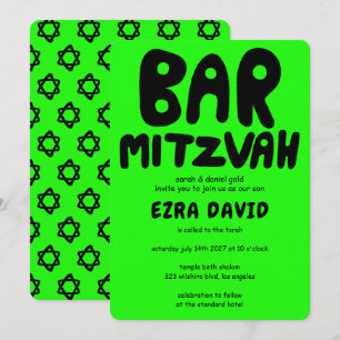 Convite Groovtering Handlettering BAR Personalizado Mitzva